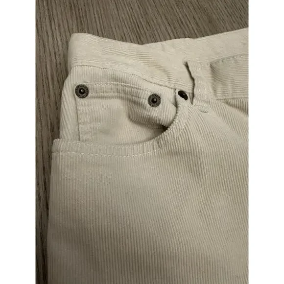 Lauren Jeans Co Ralph Lauren Cream Corduroy Pants Women's Sz 8 Bootcut Academia - Picture 5 of 11